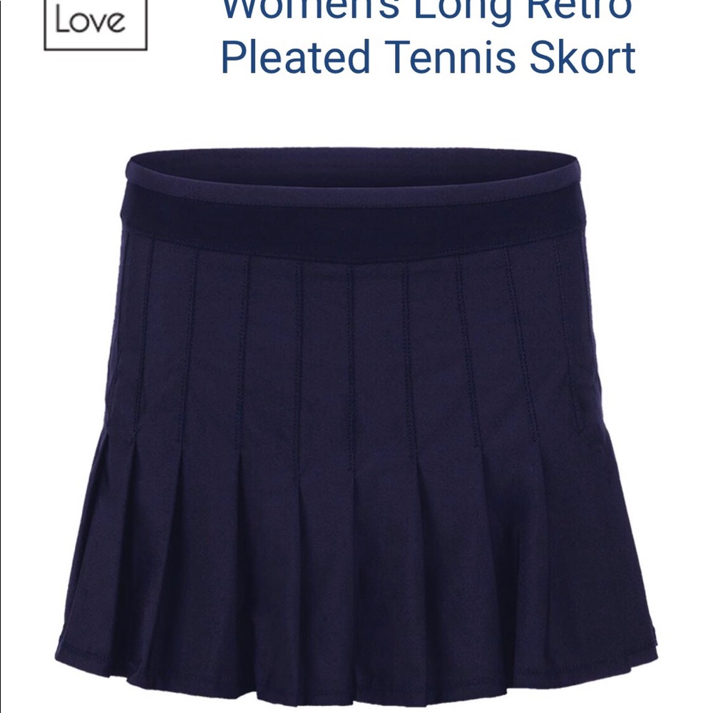 Lucky In Love Navy Tennis Skort